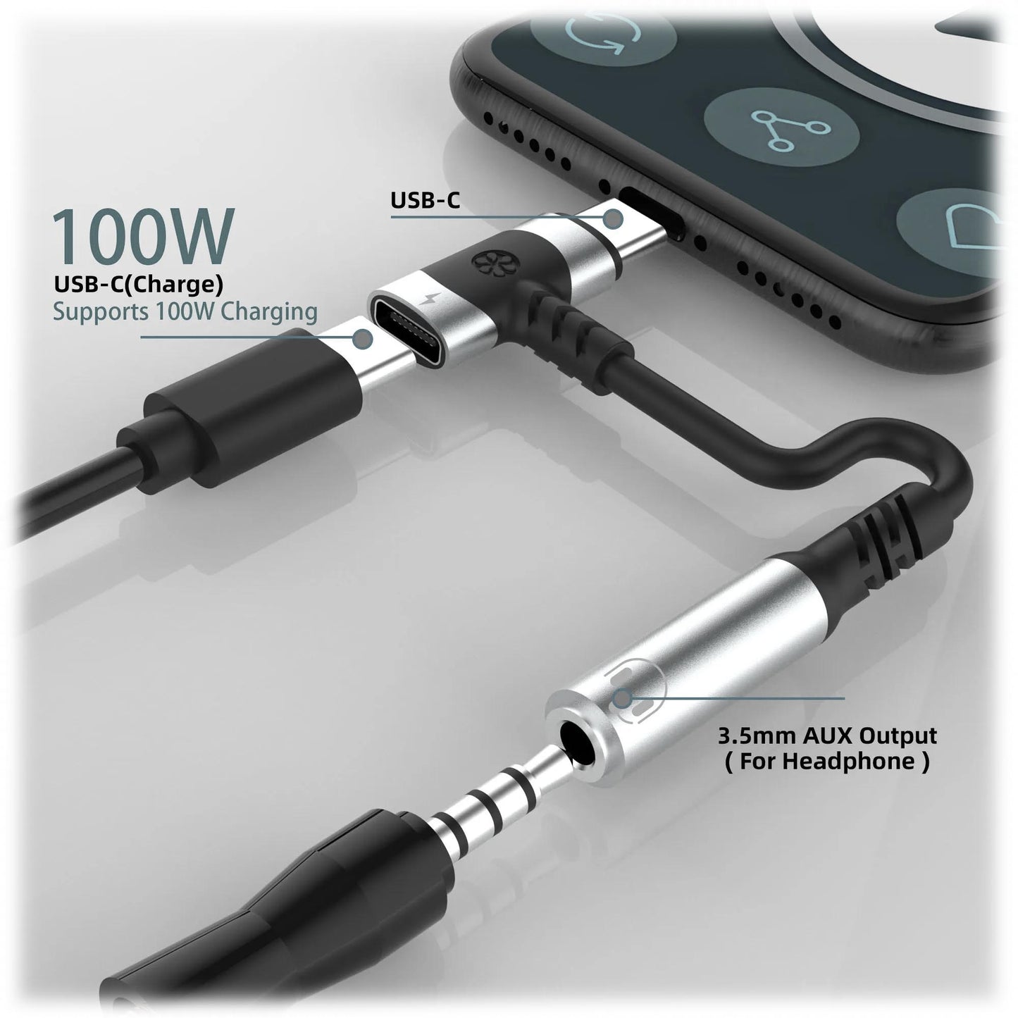 adaptateur jack usb-c illustration