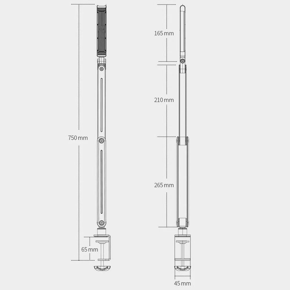 Bras Articulé pour Smartphone dimensions