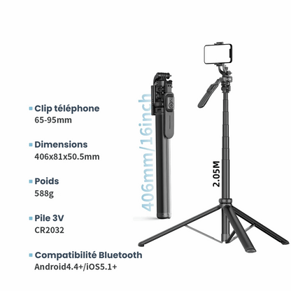 Perche Selfie Bluetooth caractéristiques