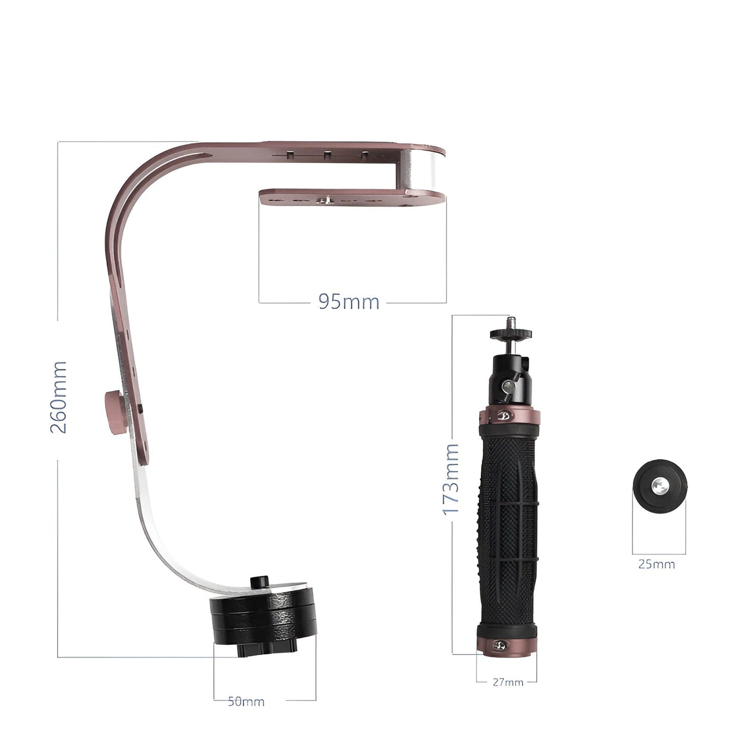 Poignet Stabilisateur Smartphone dimensions