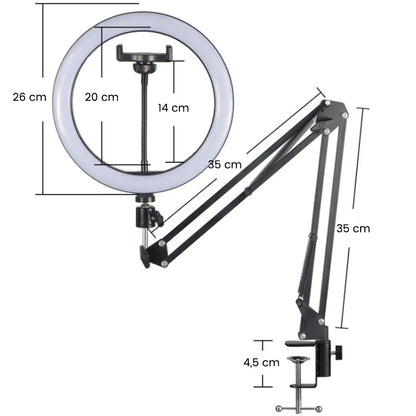 Rond de Lumière pour Téléphone dimensions