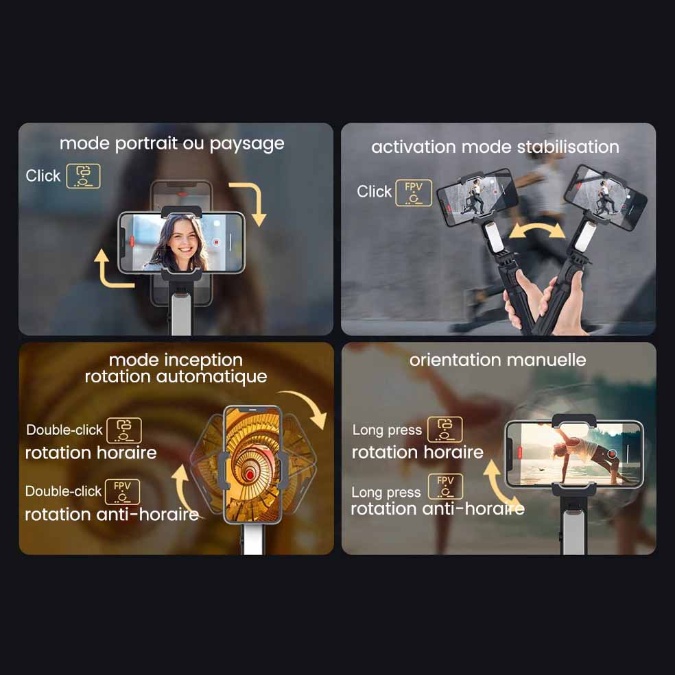 Stabilisateur Téléphone pour Filmer fonctionnalités