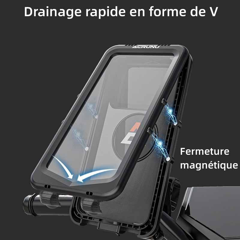 Support Étanche Téléphone Vélo magnétique