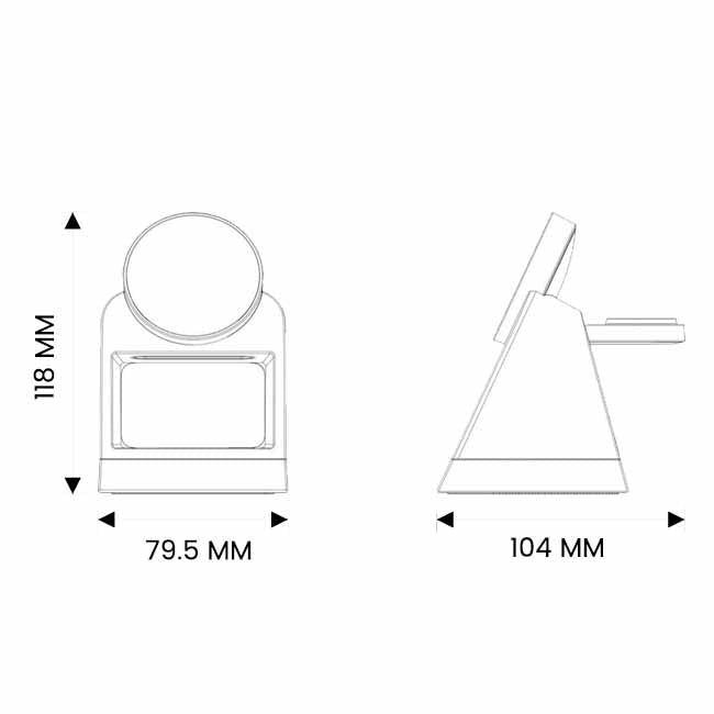 Support iPhone Bureau dimensions