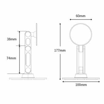 Support iPhone Magsafe dimensions