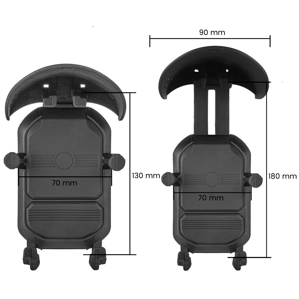 Support pour Smartphone Moto dimensions