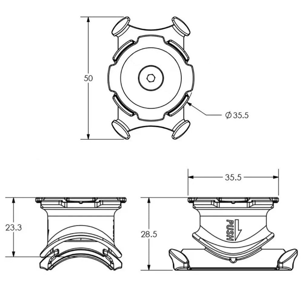 Support Smartphone VTT dimensions