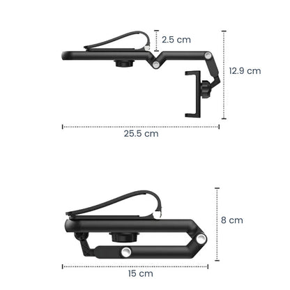 Support Téléphone avec Pince dimensions