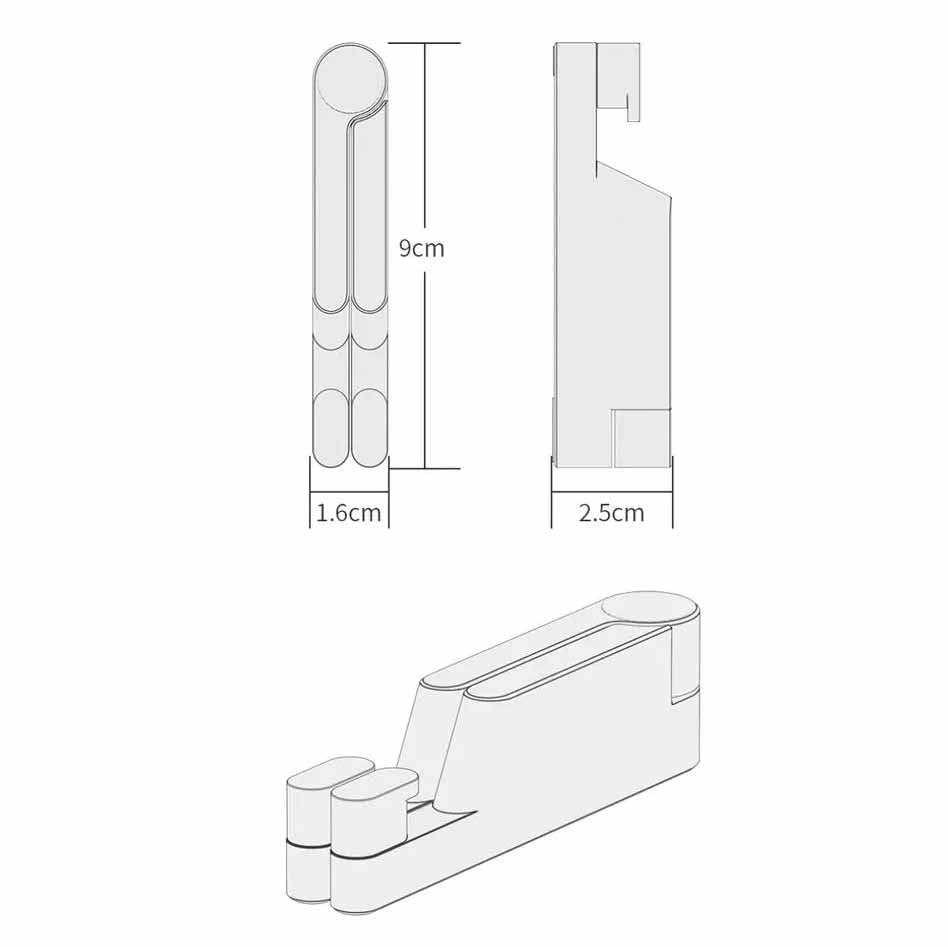 Support Téléphone Bureau Pliable dimensions