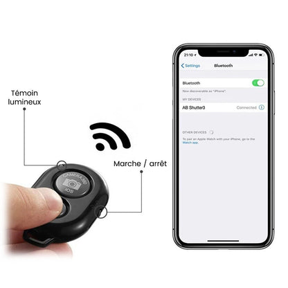 Support Téléphone Lumineux Bluetooth