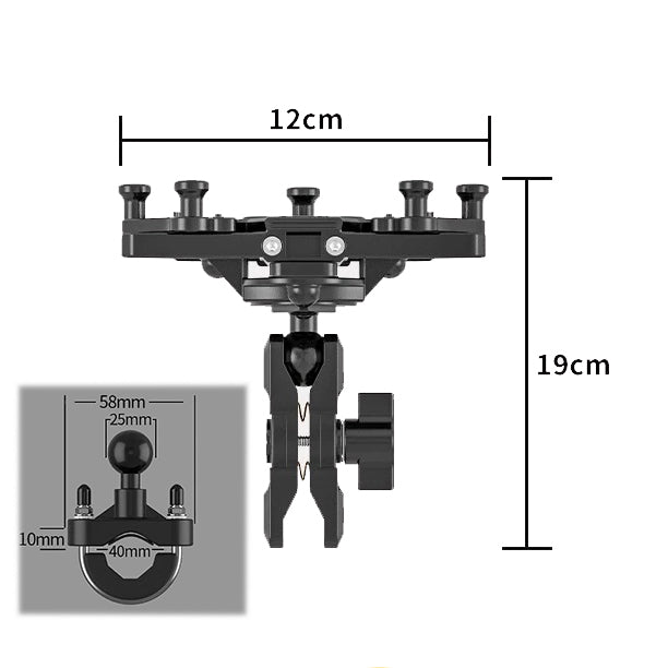 Support Téléphone Moto avec Chargeur dimensions