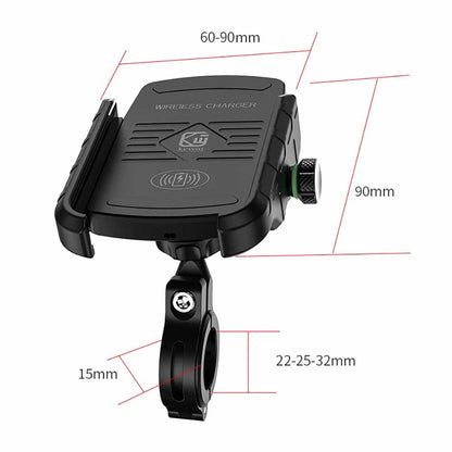 Support Téléphone Moto Chargeur Induction dimensions