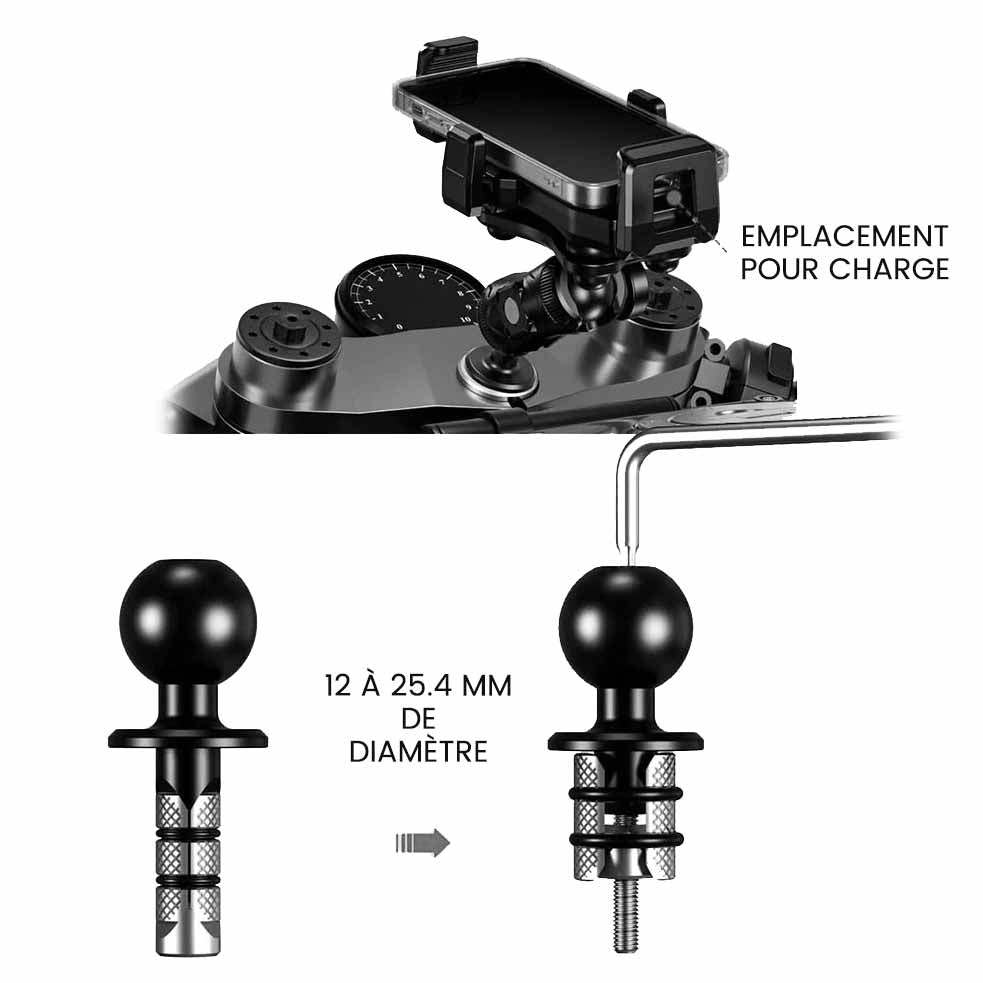 Support Téléphone pour Moto Sportive fixation