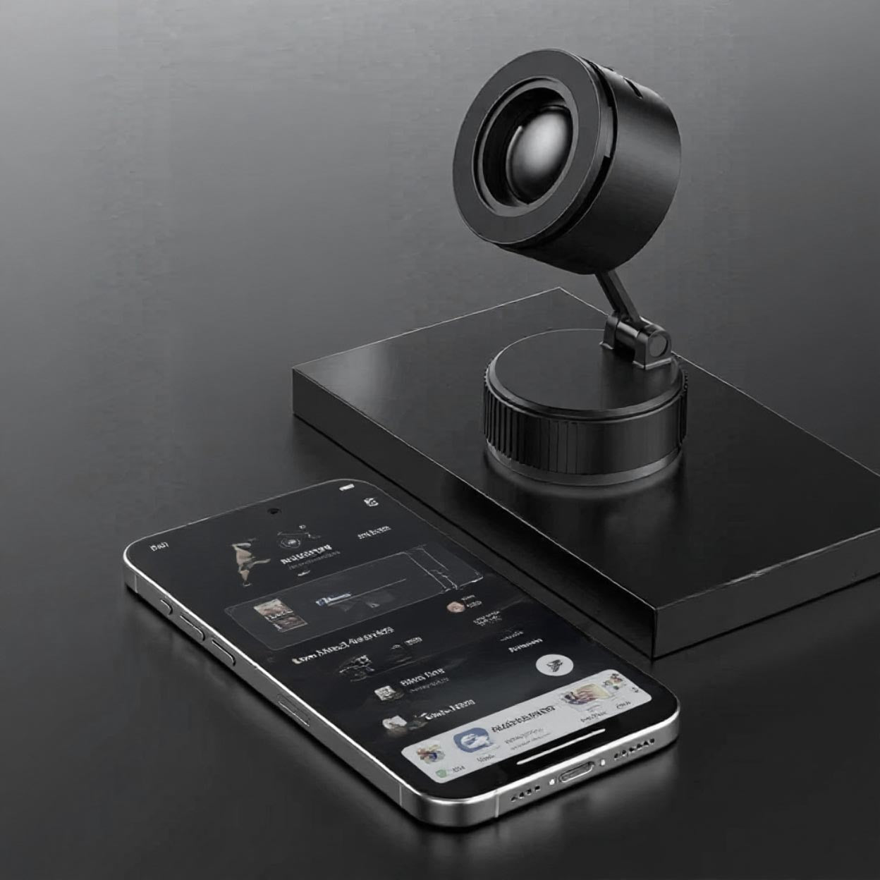 support téléphone aimant puissant illustration