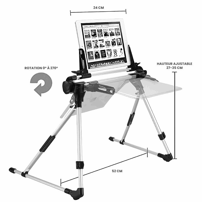 Trépied de Table pour Téléphone Dimensions